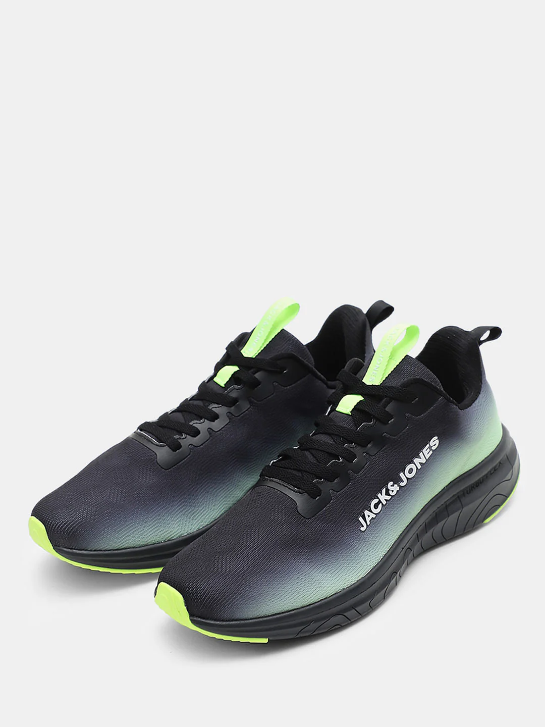 Black Ombre Knit Lace-Up Sneakers - Image 6