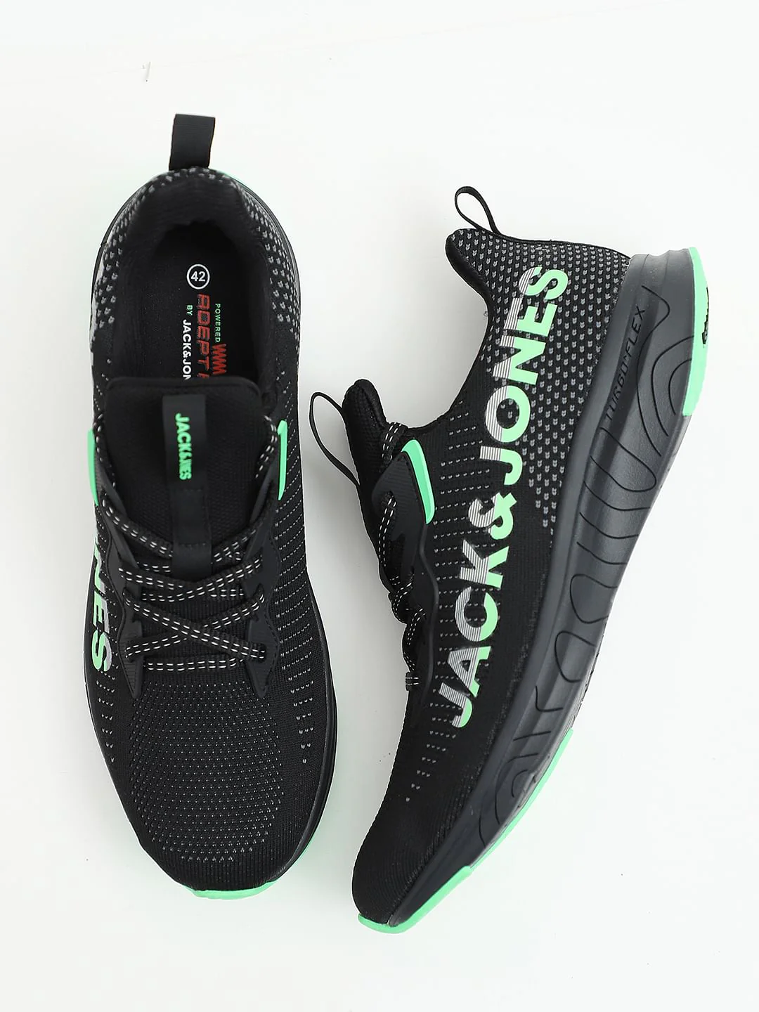 Black Abstract Print Sneakers - Image 3