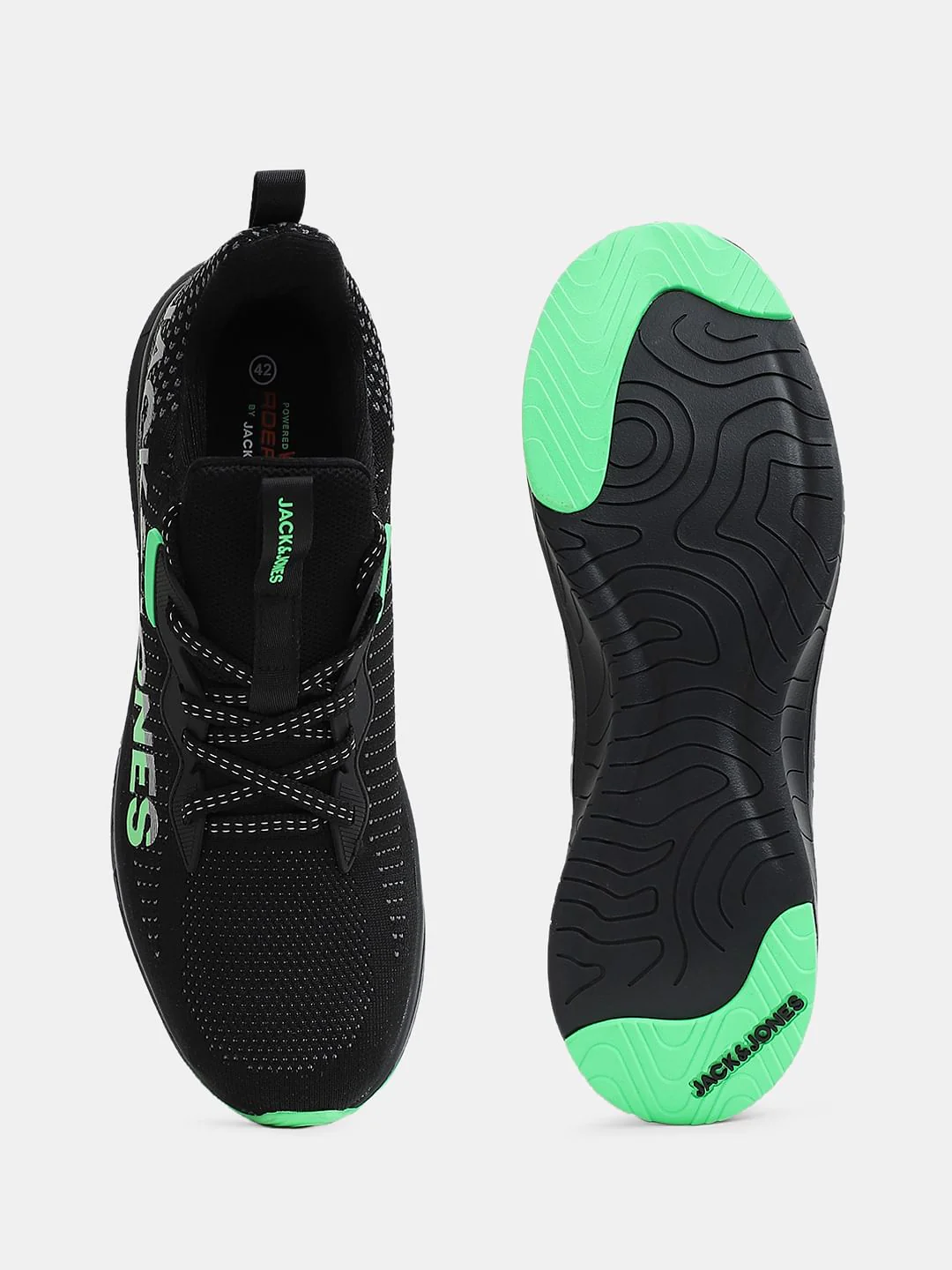 Black Abstract Print Sneakers - Image 5