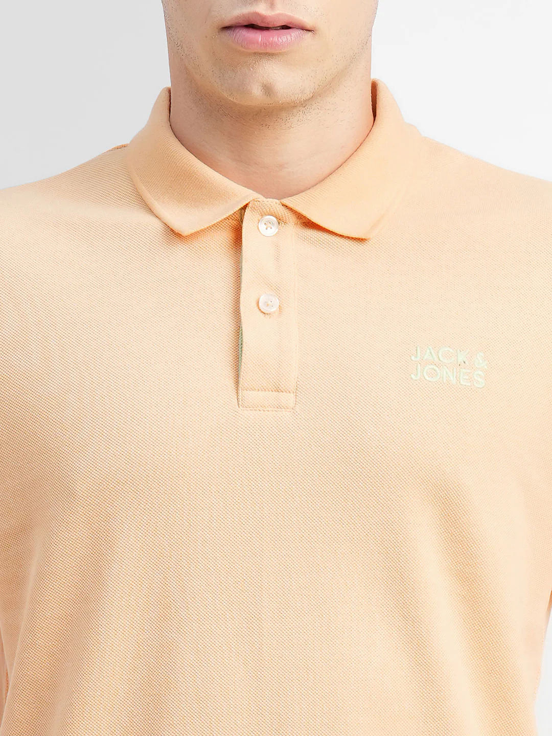 Yellow Logo Print Polo Neck T-shirt - Image 5
