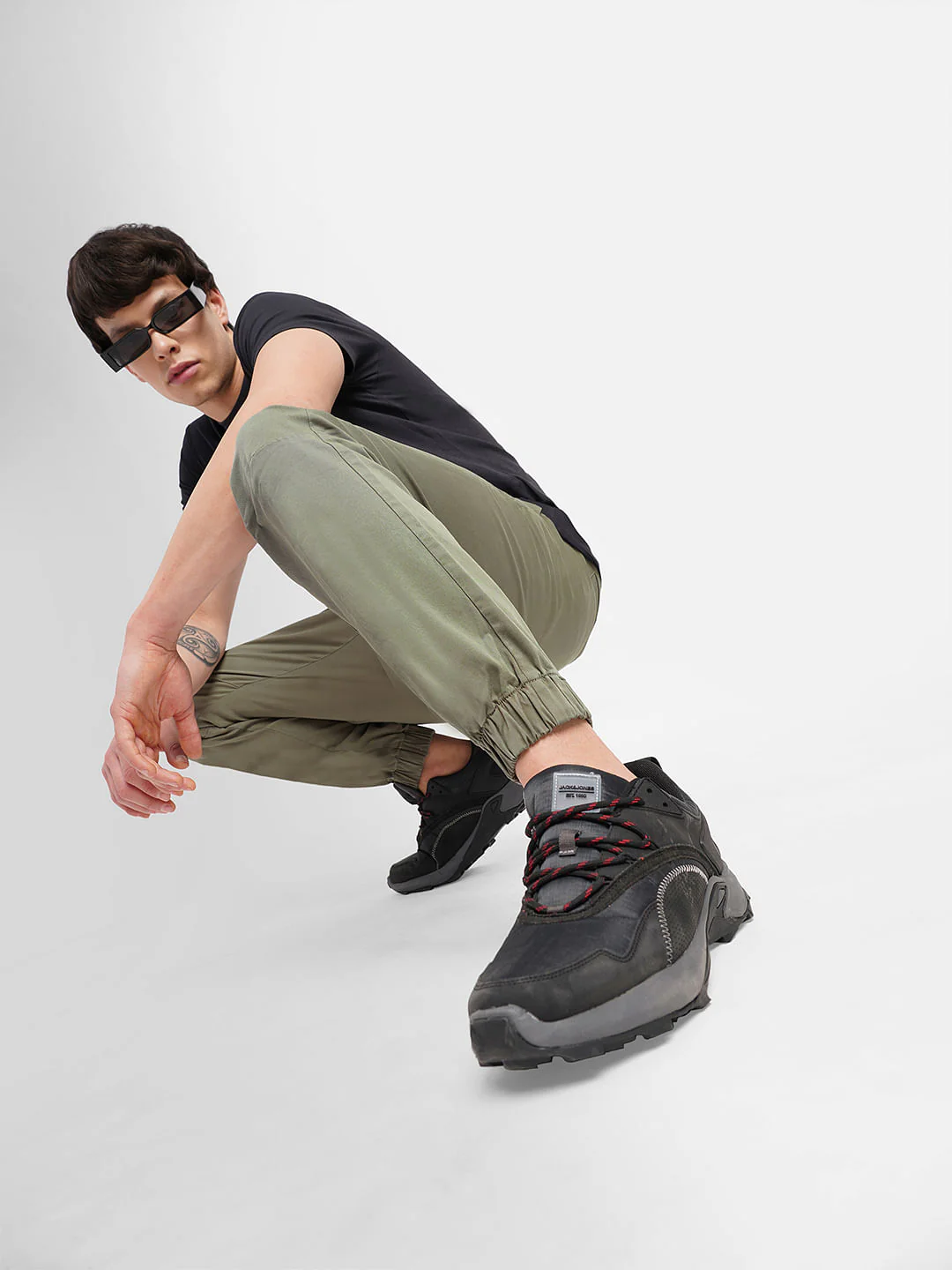 Green Slim Fit Cargo Pants