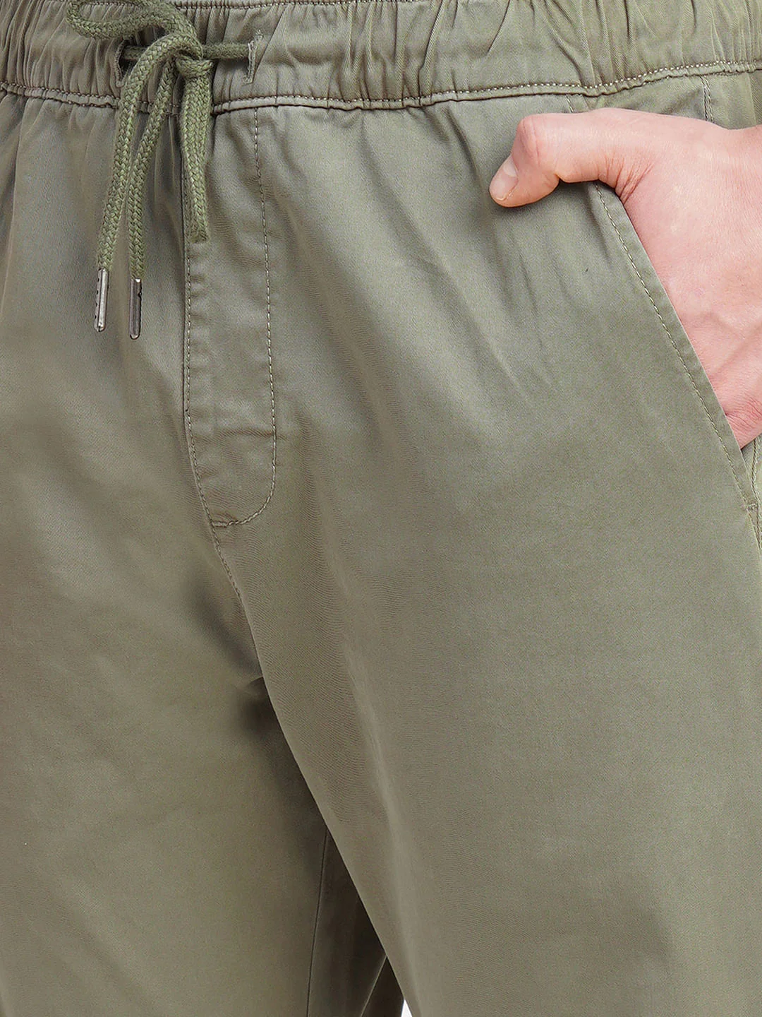 Green Slim Fit Cargo Pants - Image 5