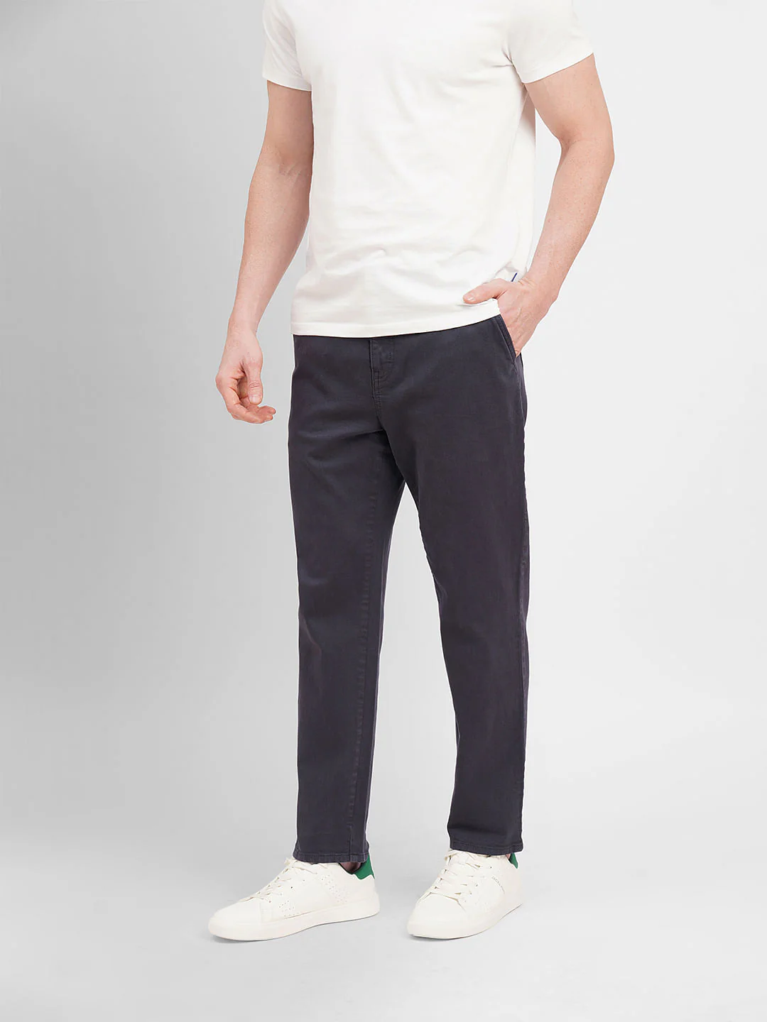 Dark Grey Low Rise Slim Fit Pants - Image 3