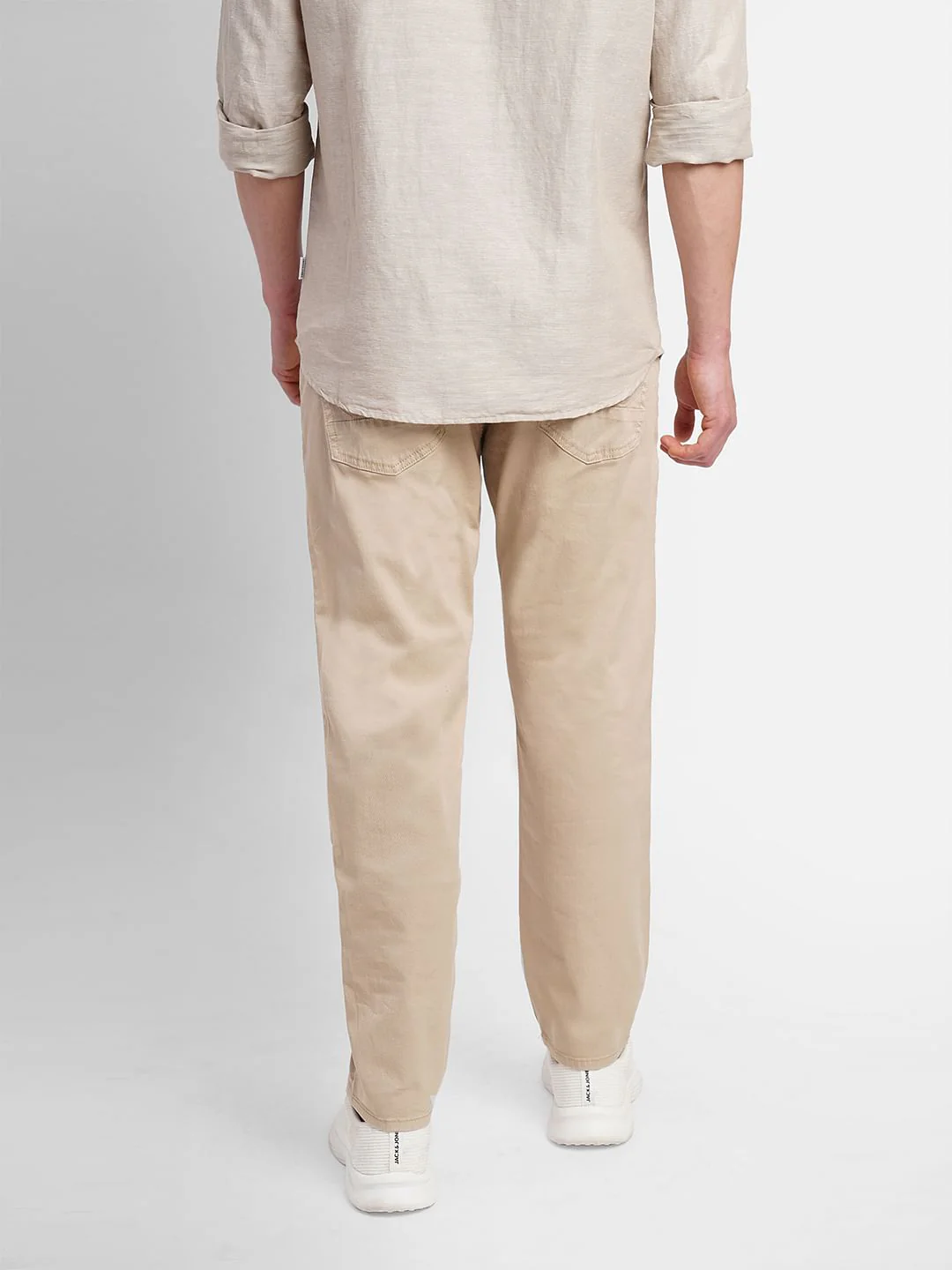 Beige Slim Fit Chinos - Image 4