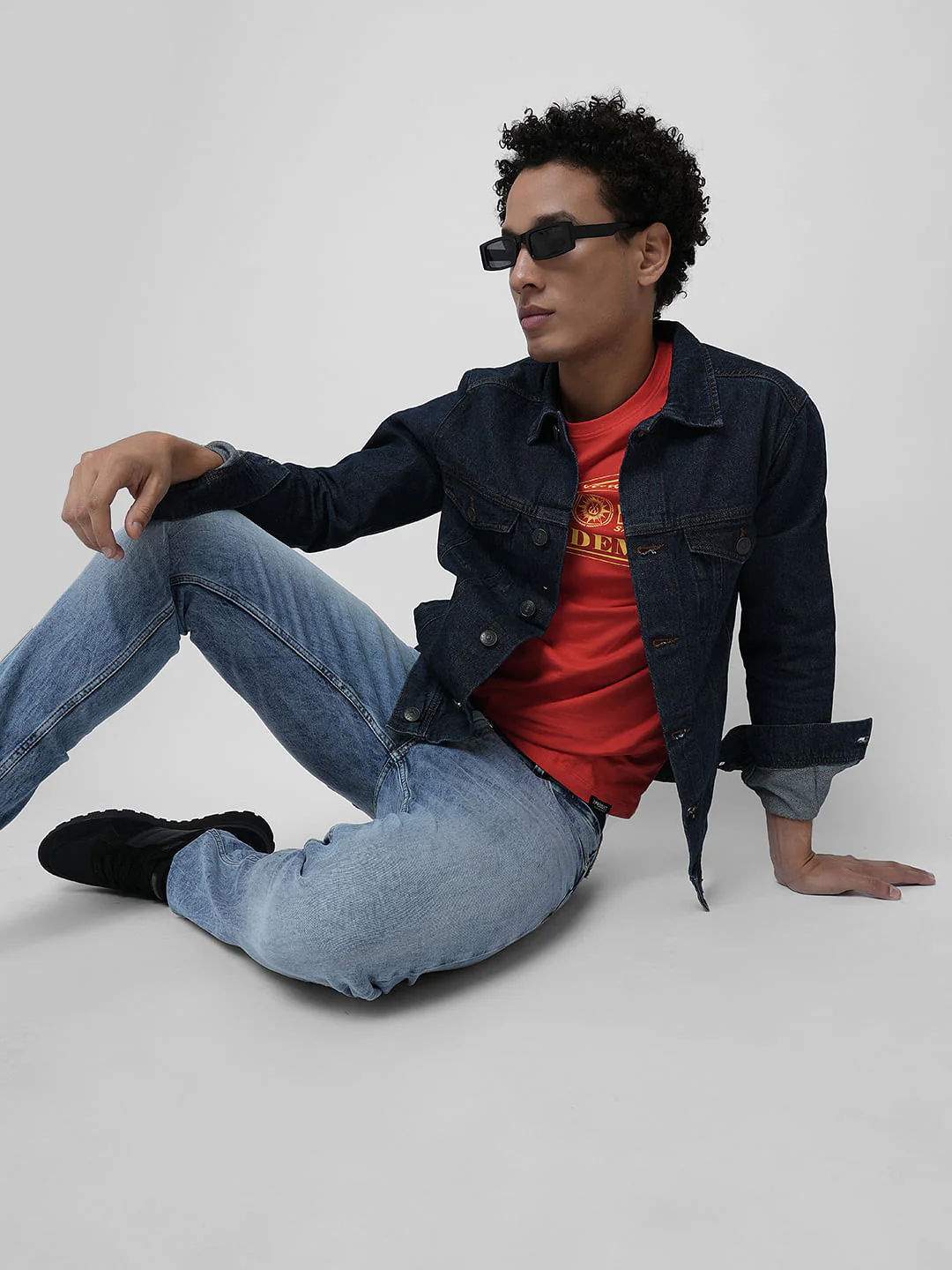 PRODUKT by JACK&JONES Dark Blue Cotton Denim Jacket