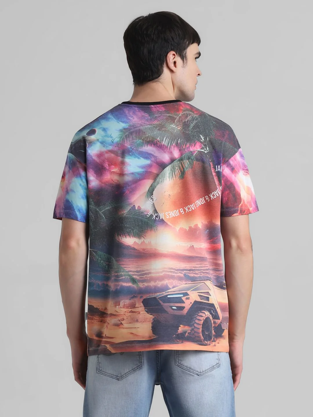 Multi-Colour Printed Oversized T-shirt - Image 4