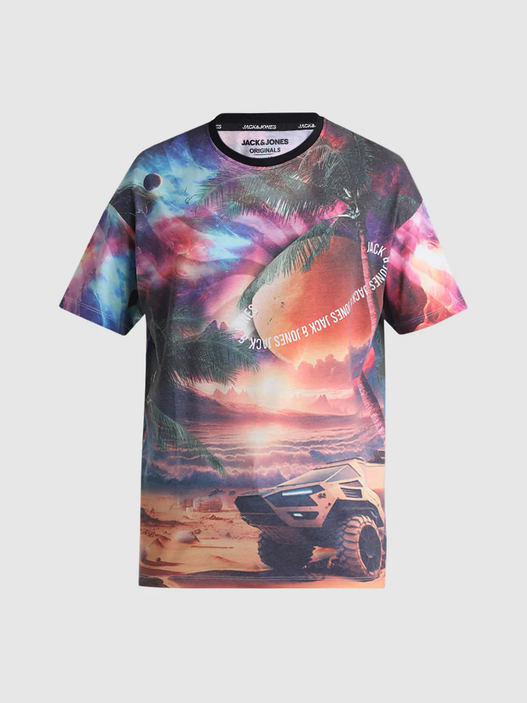 Multi-Colour Printed Oversized T-shirt - Image 7