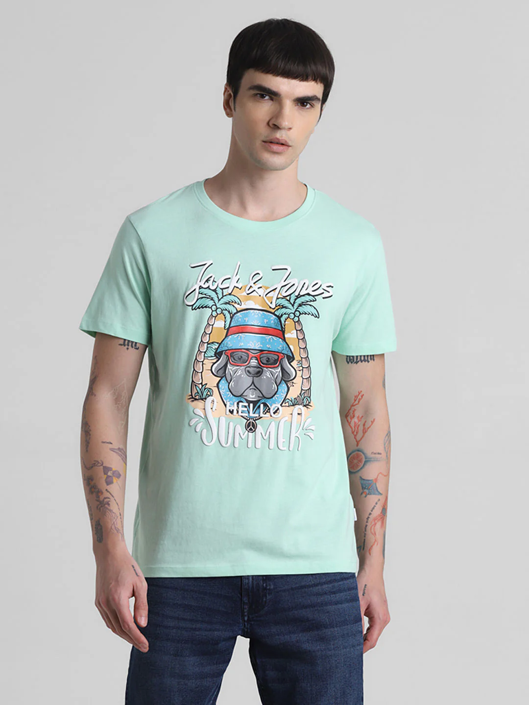 Green Graphic Print T-shirt - Image 2