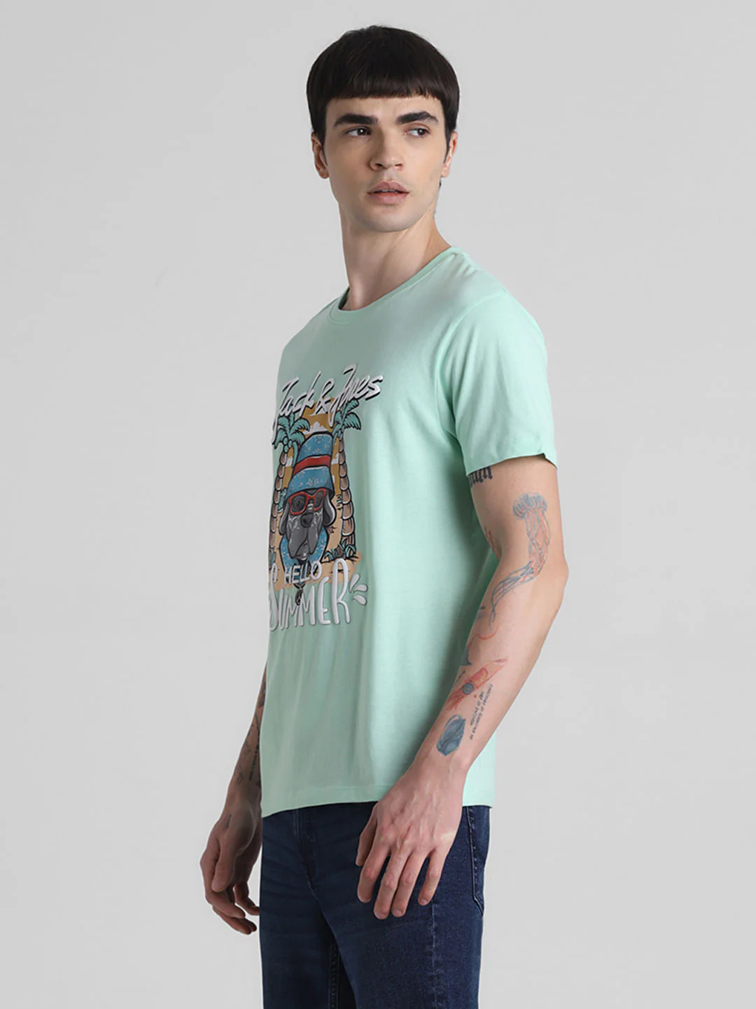 Green Graphic Print T-shirt - Image 3