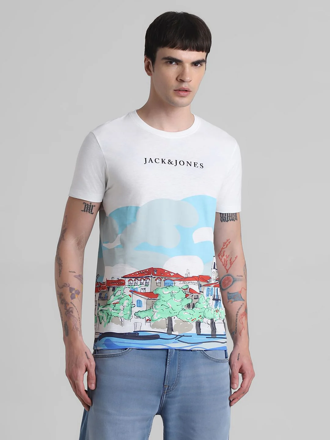 White Rome City Print T-shirt - Image 2