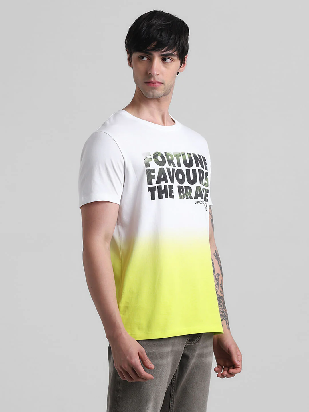 Green Slogan Print T-shirt - Image 3