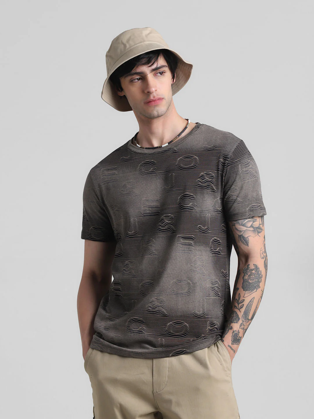 Black Logo Engrave Oversized T-shirt