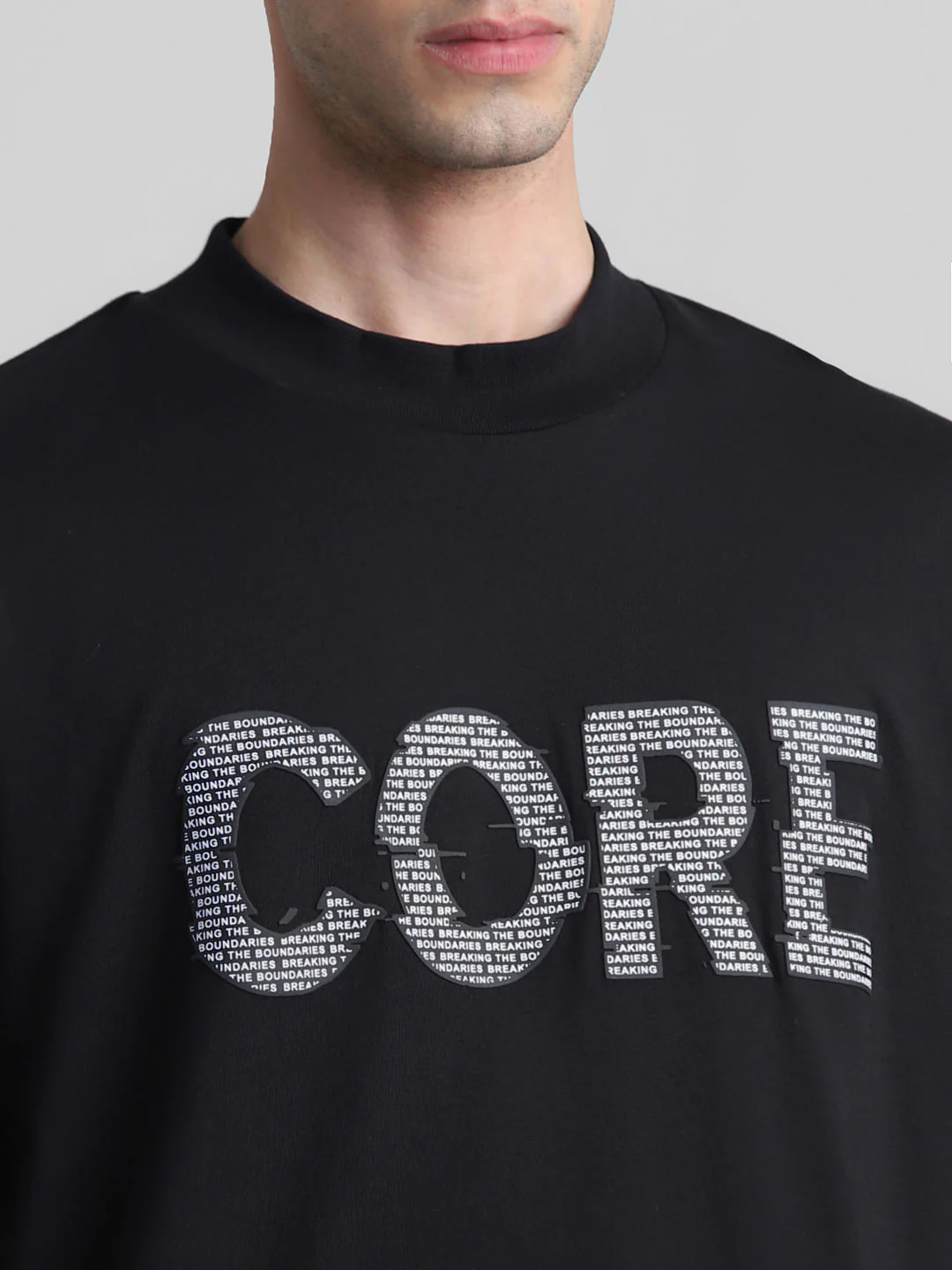 Black Logo Ribbon Detail Oversized T-shirt - Image 5