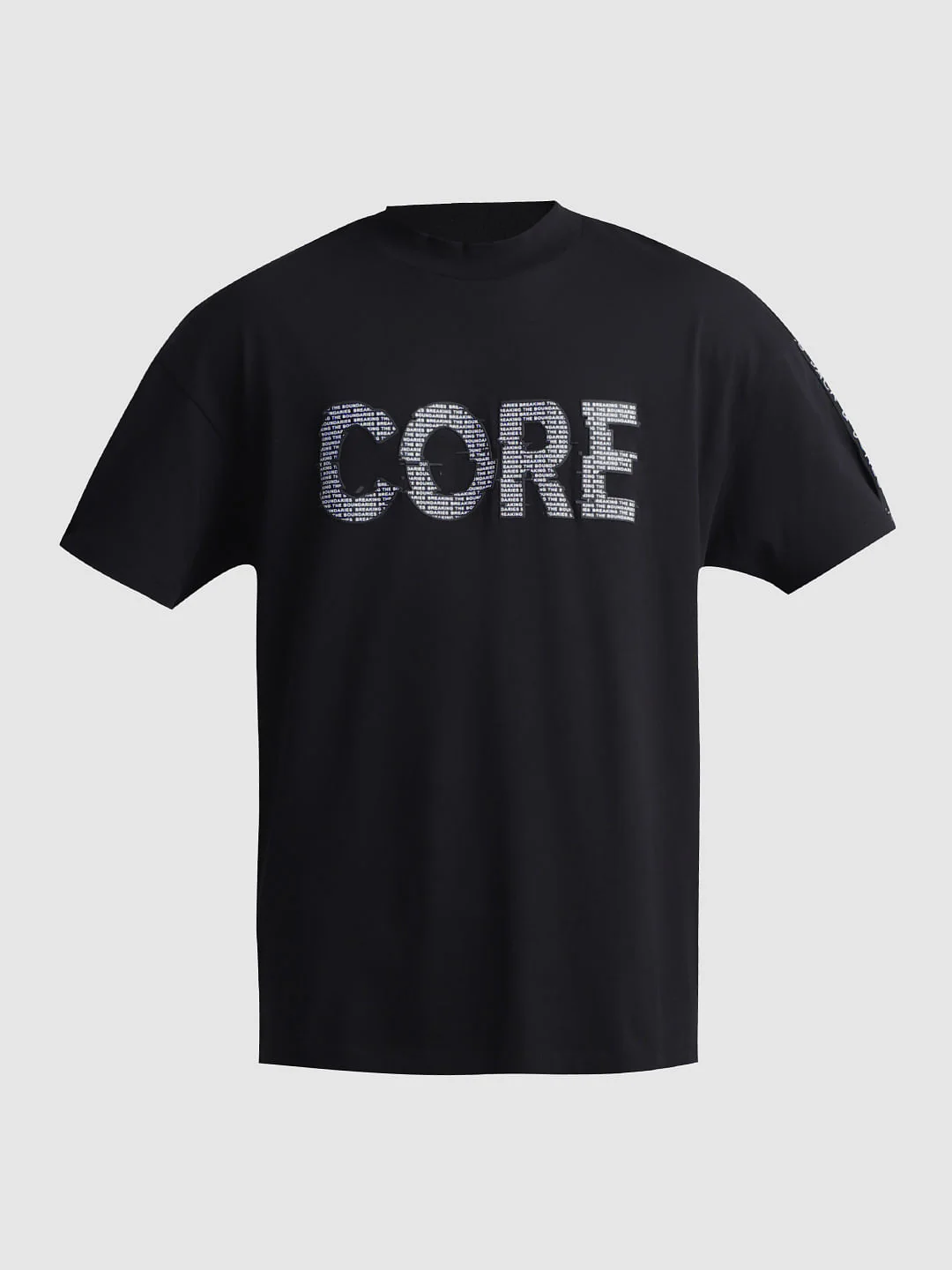 Black Logo Ribbon Detail Oversized T-shirt - Image 8