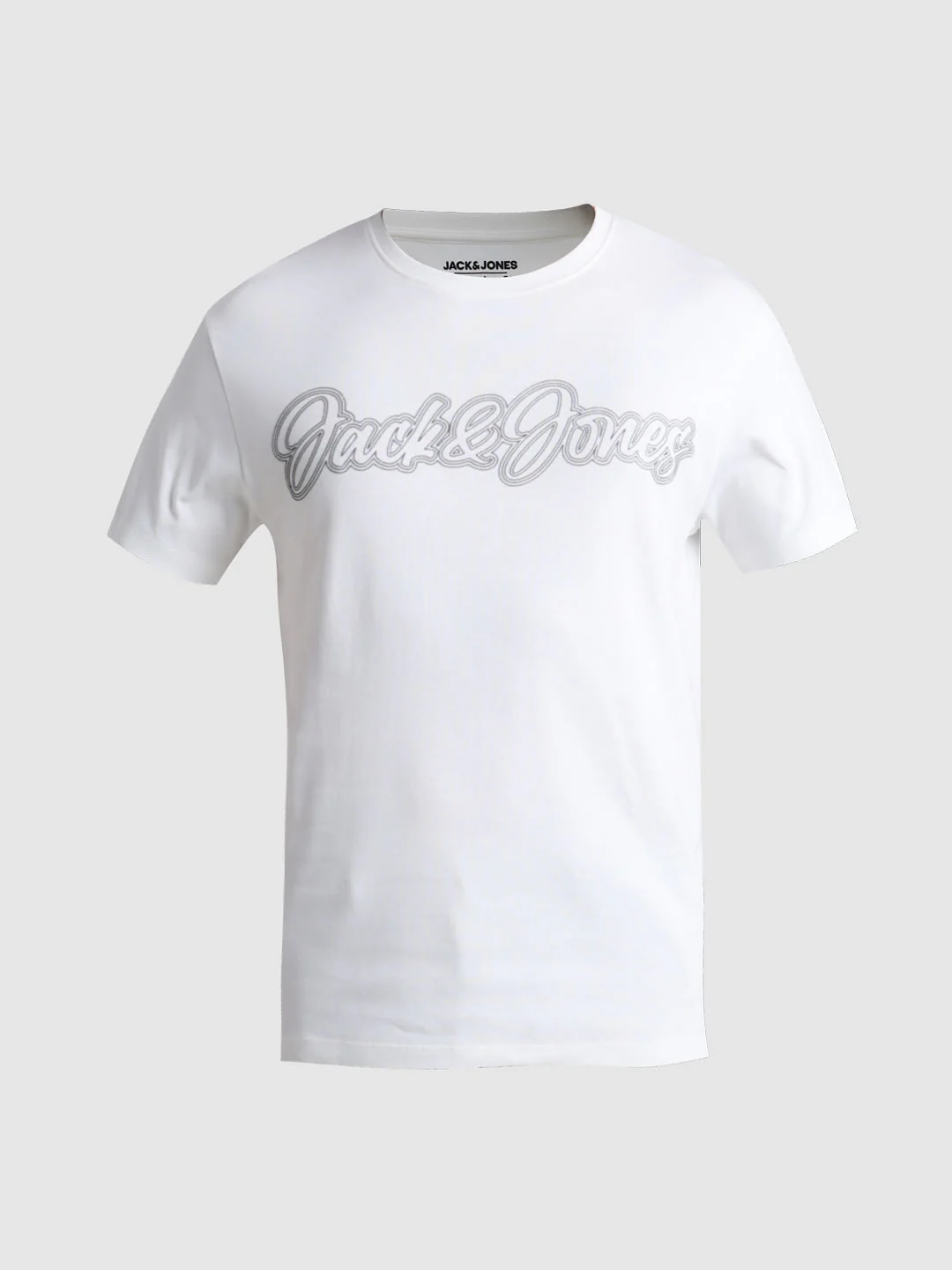 White Logo Print Crew Neck T-shirt - Image 7