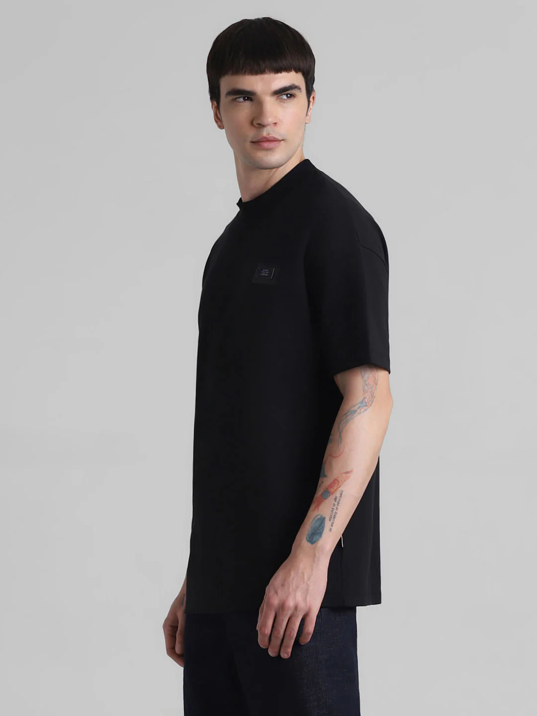 Black Oversized Crew Neck T-shirt - Image 3