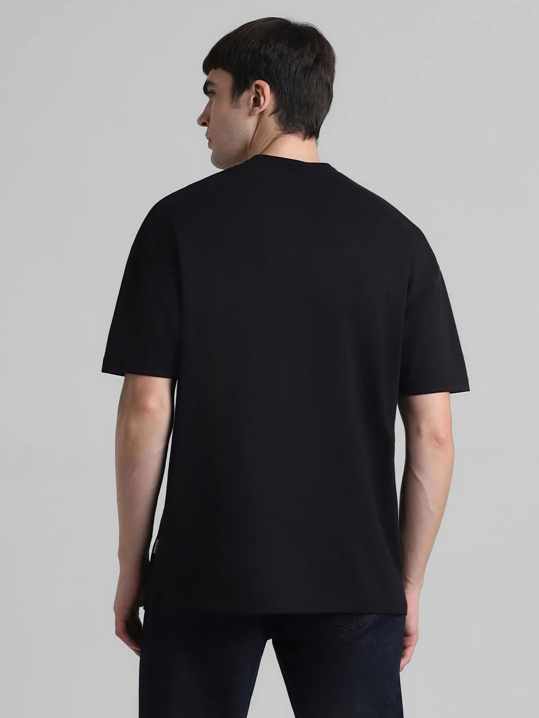 Black Oversized Crew Neck T-shirt - Image 4