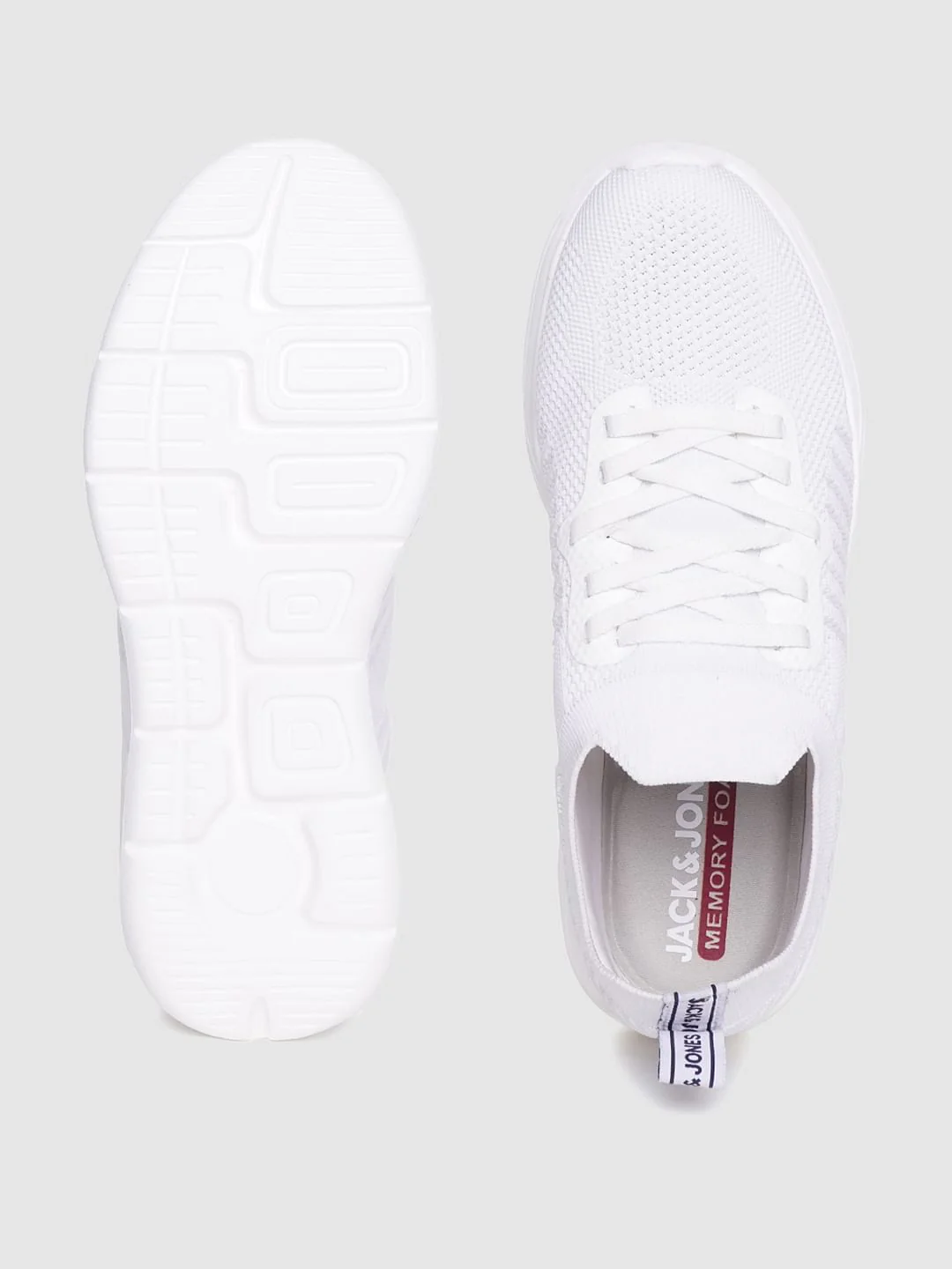 White Logo Print Lace Up Sneakers - Image 4