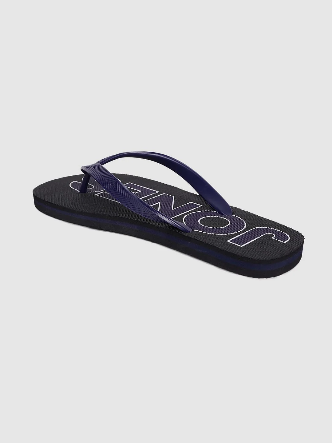 Black Logo Print Flip Flops - Image 3