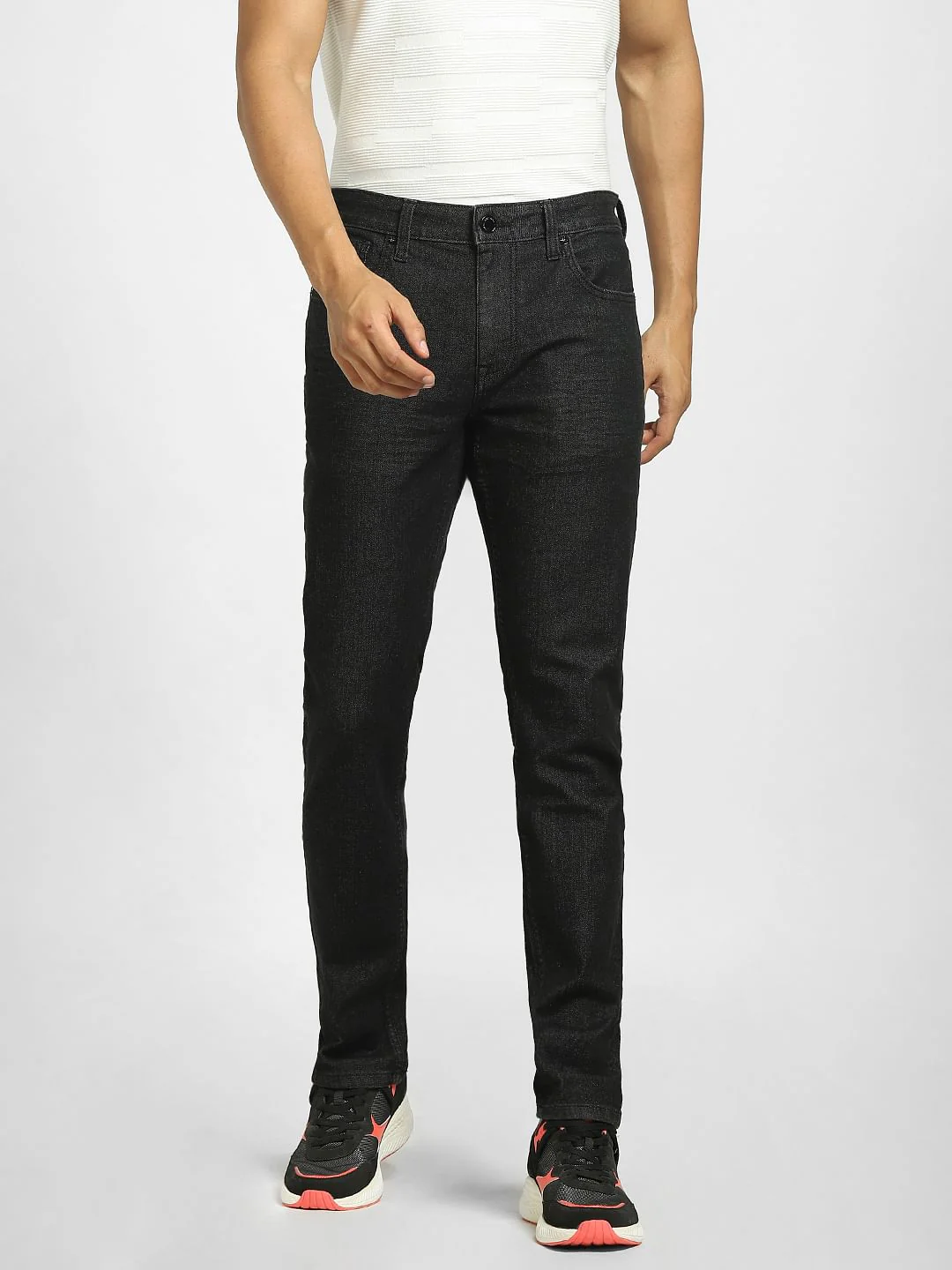 Black Low Rise Glenn Slim Jeans - Image 2