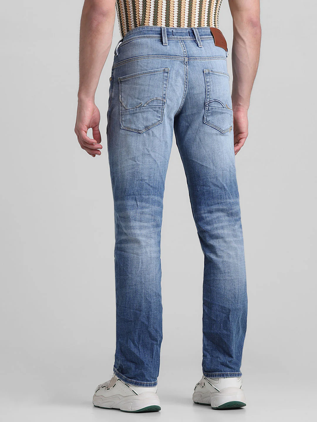 Light Blue Distressed Clark Regular Fit Jeans - Image 3