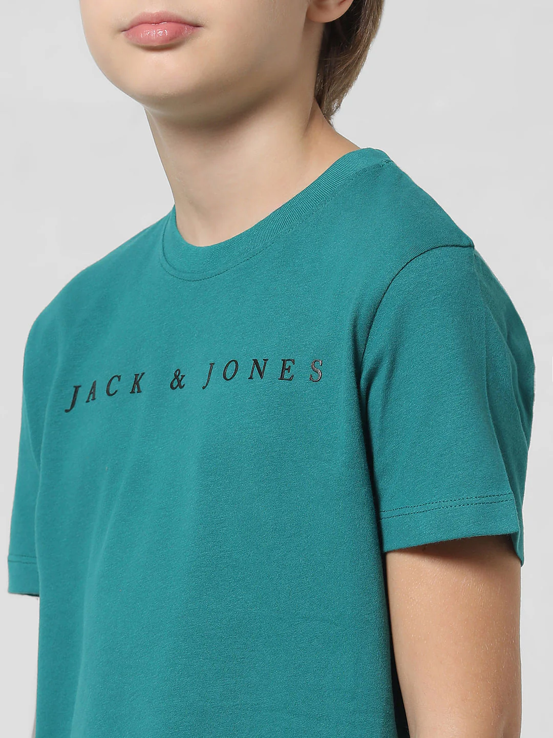 Teal Logo Print T-shirt - Image 4