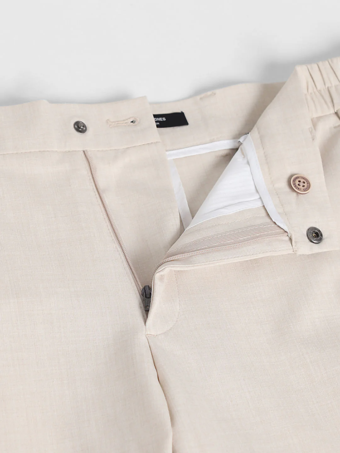 Beige Mid Rise Casual Pants - Image 5
