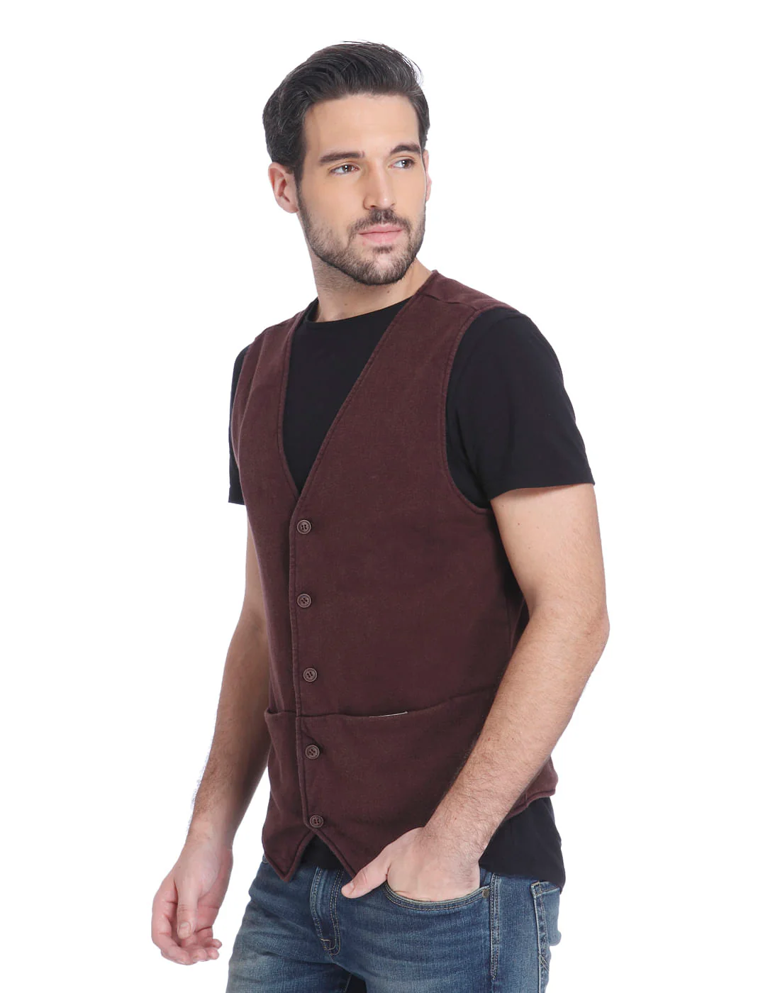 Deep Red Waistcoat - Image 3