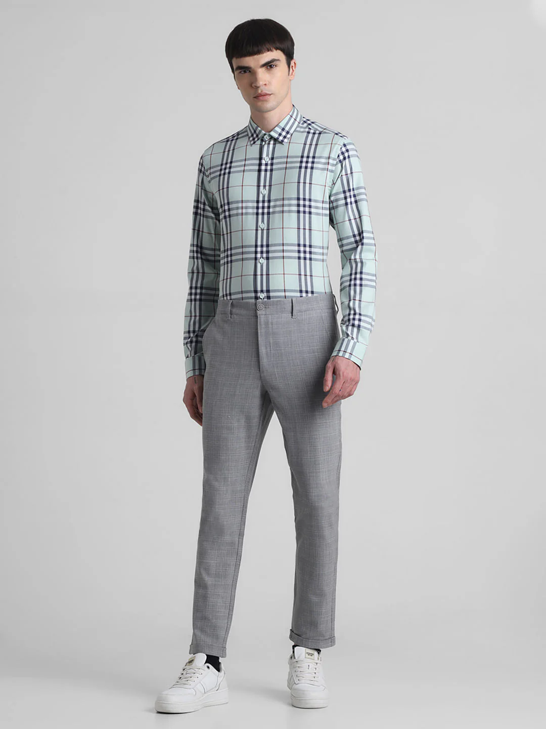 Green Check Print Full Sleeves Shirt - Image 6
