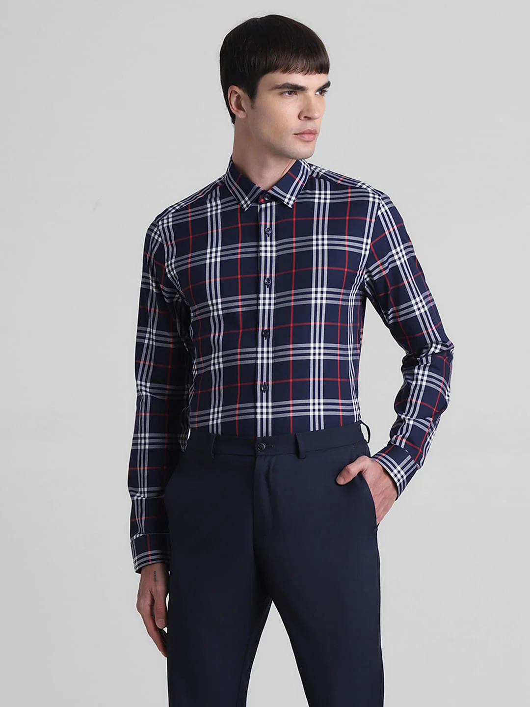 Blue Check Full Sleeves Shirt - Image 2
