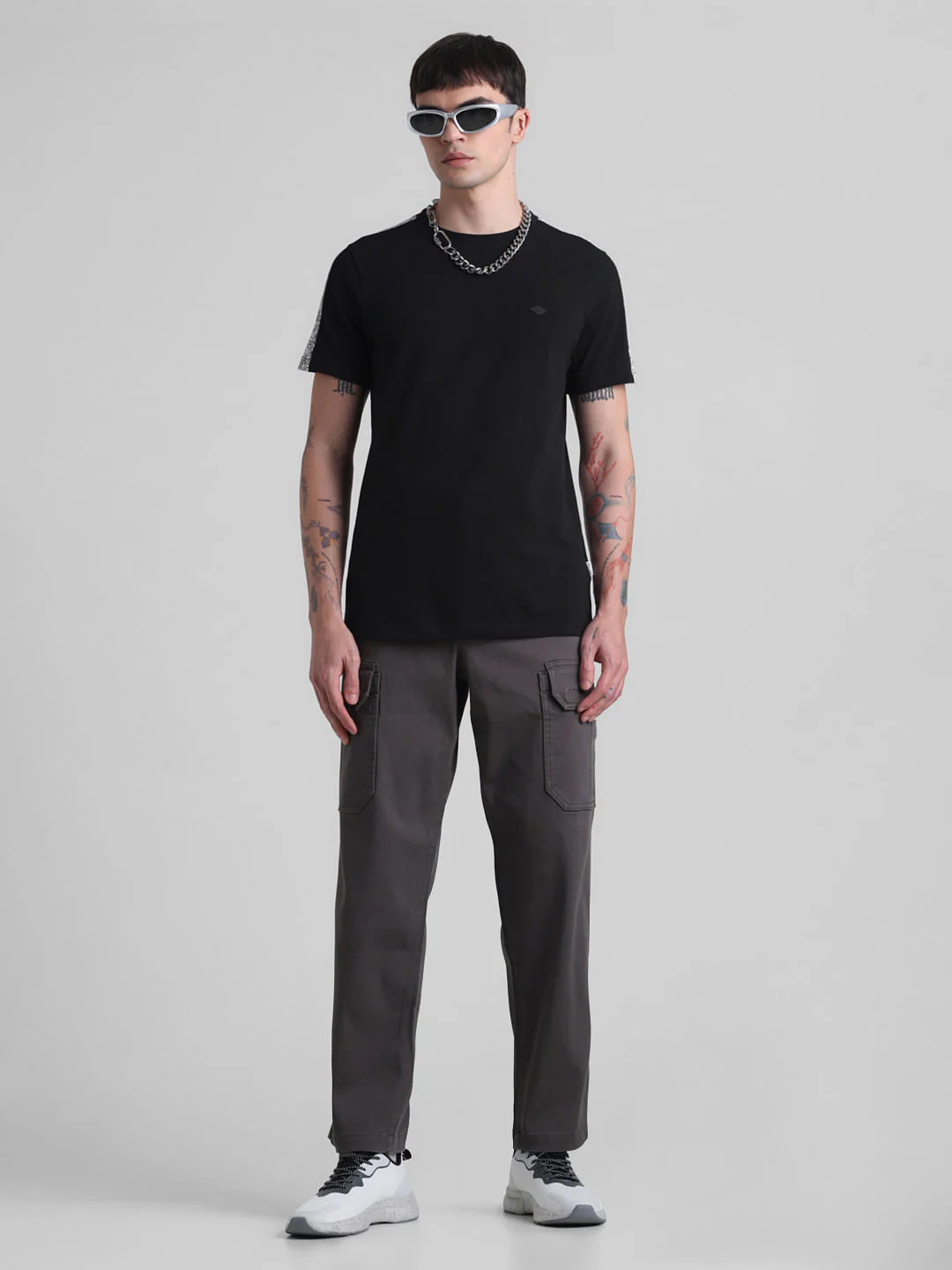 Regular Fit 6 Pocket Cargos - Dark Grey - Image 5