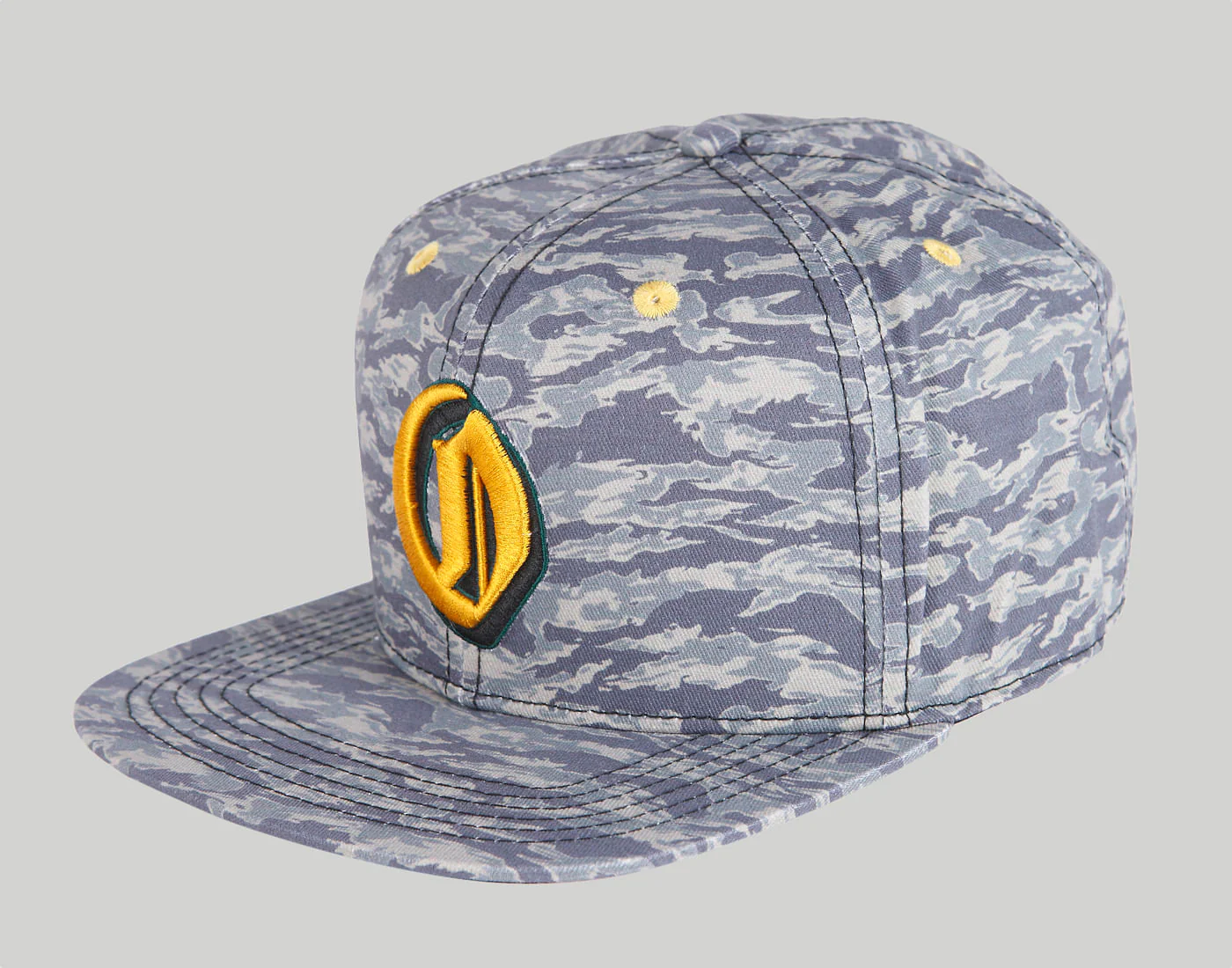 Green Abstract Print Snapback Cap - Image 2