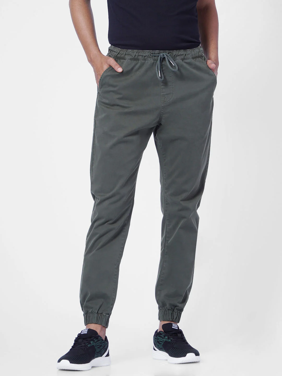 Olive Green Low Rise Jogger Pant - Image 2
