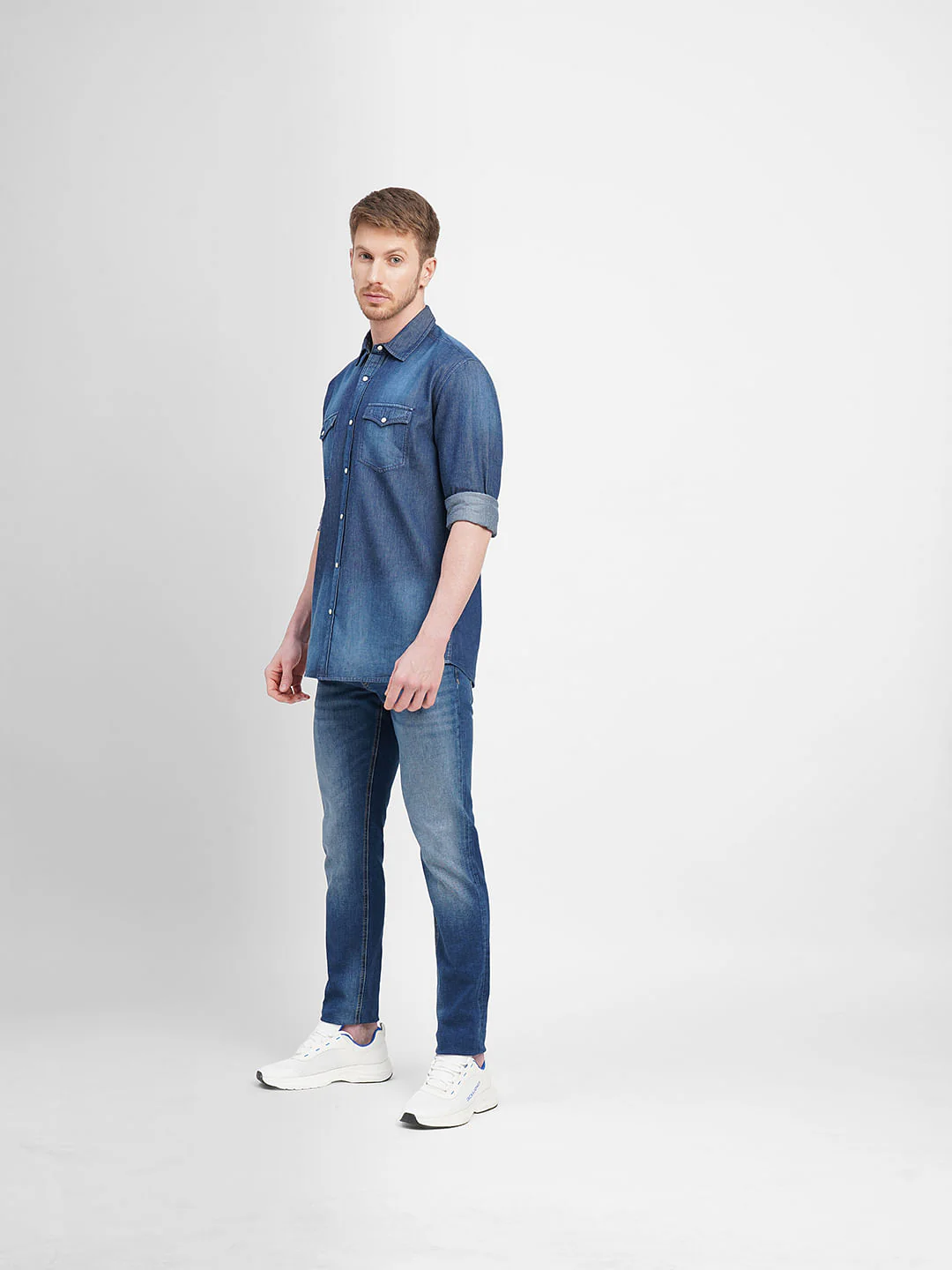 Blue Denim Full Sleeves Shirt - Image 6