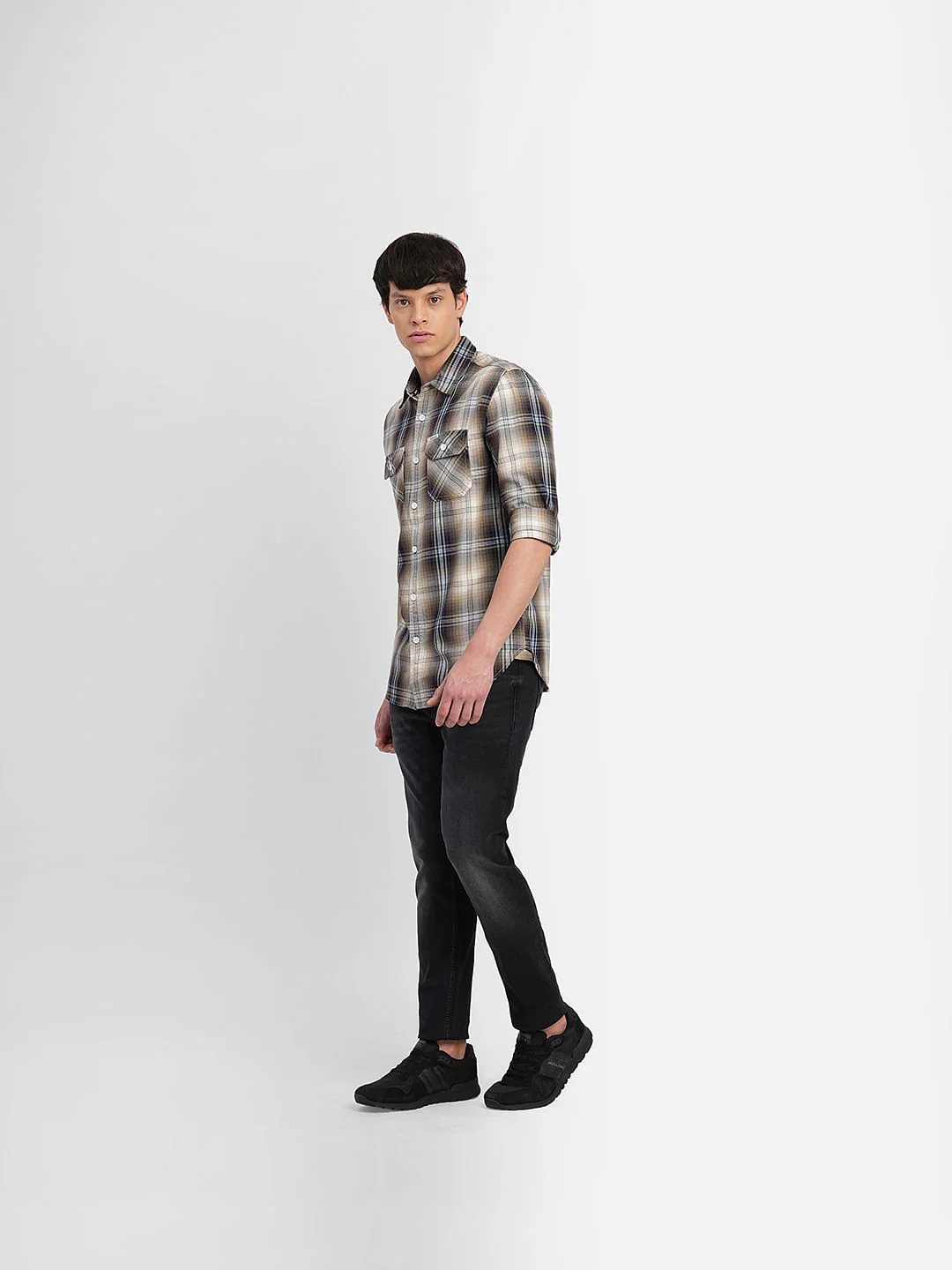 Brown Check Full Sleeves Shirt - Image 6