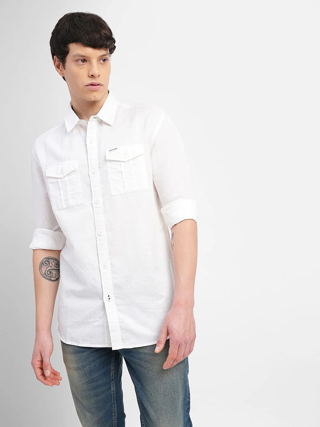 White Full Sleeves Shirt - Image 2