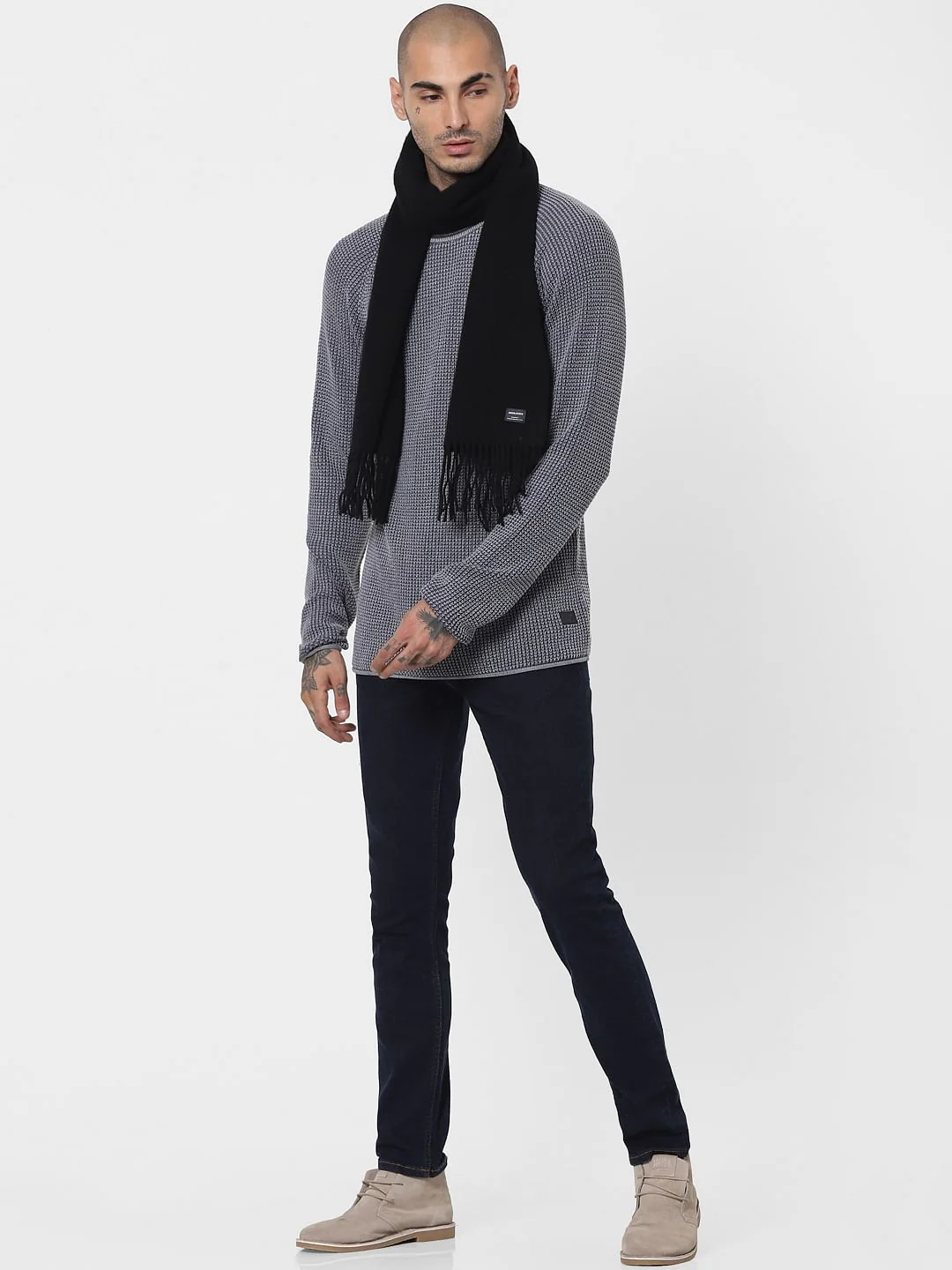 Black Woolen Scarf
