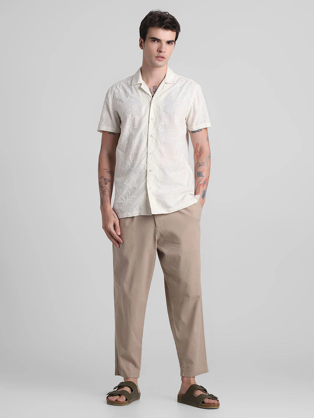 Off-White Embroidered Short Sleeves Shirt - Image 6