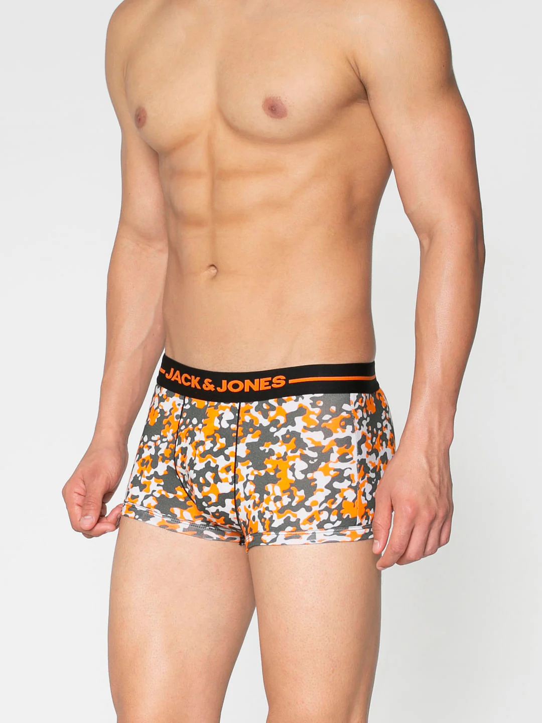 Grey All Over Camo Print Brazilian Trunks - Image 2
