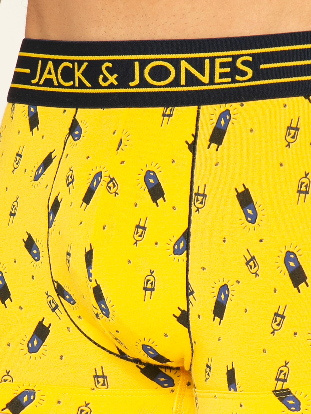 Yellow All Over Light Bulb Print Brazilian Trunks - Image 5