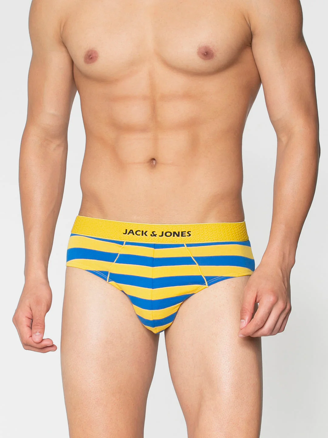 Blue And Yellow Striped Briefs