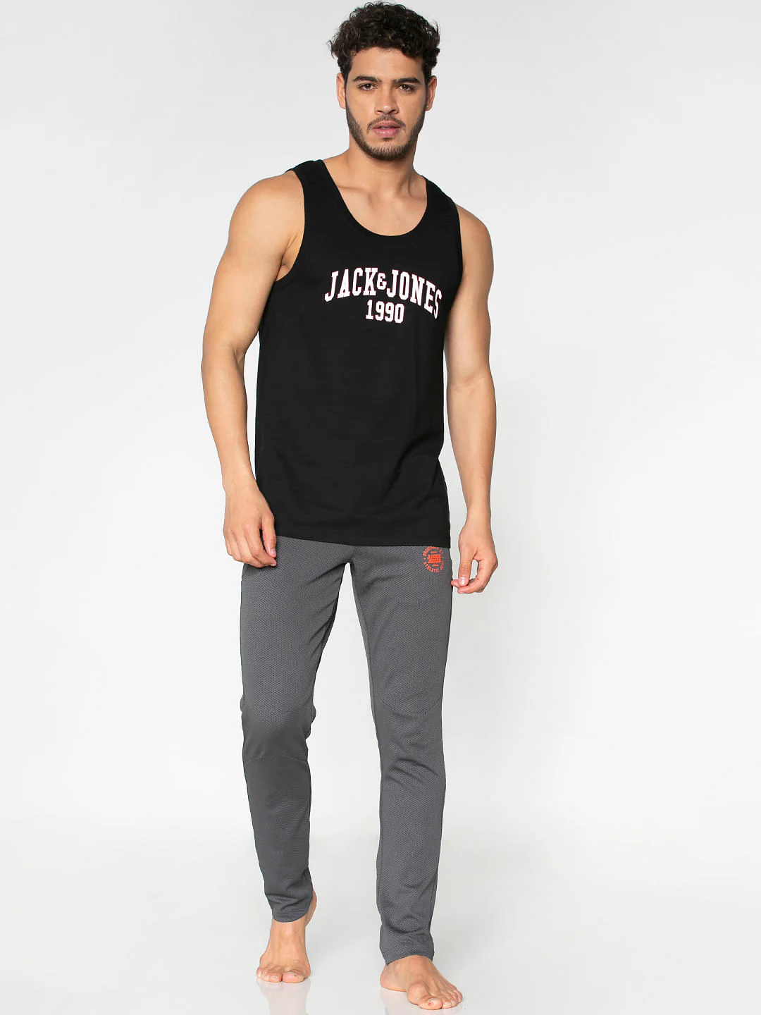 Black Text Print Vest - Image 2