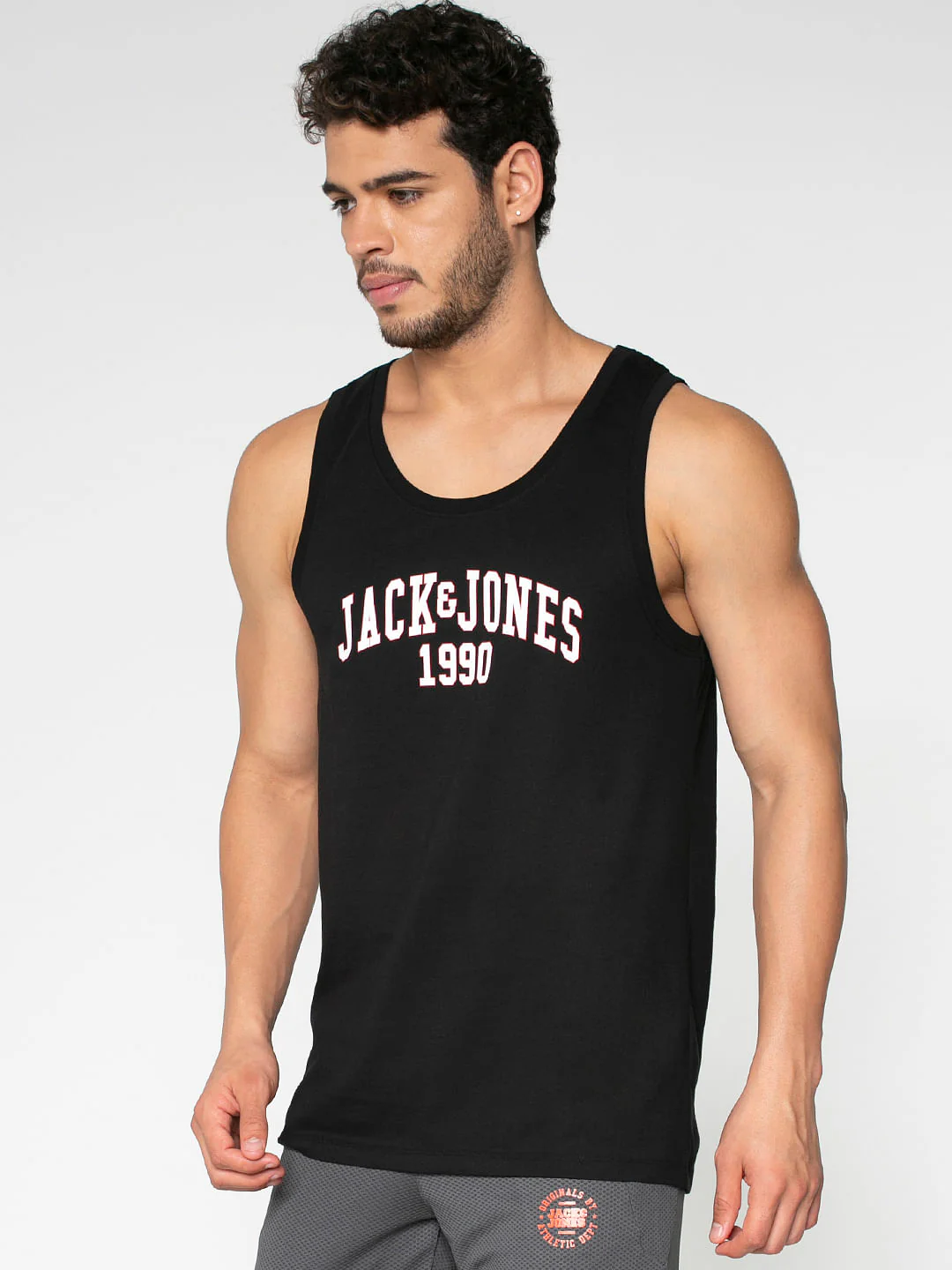 Black Text Print Vest - Image 3