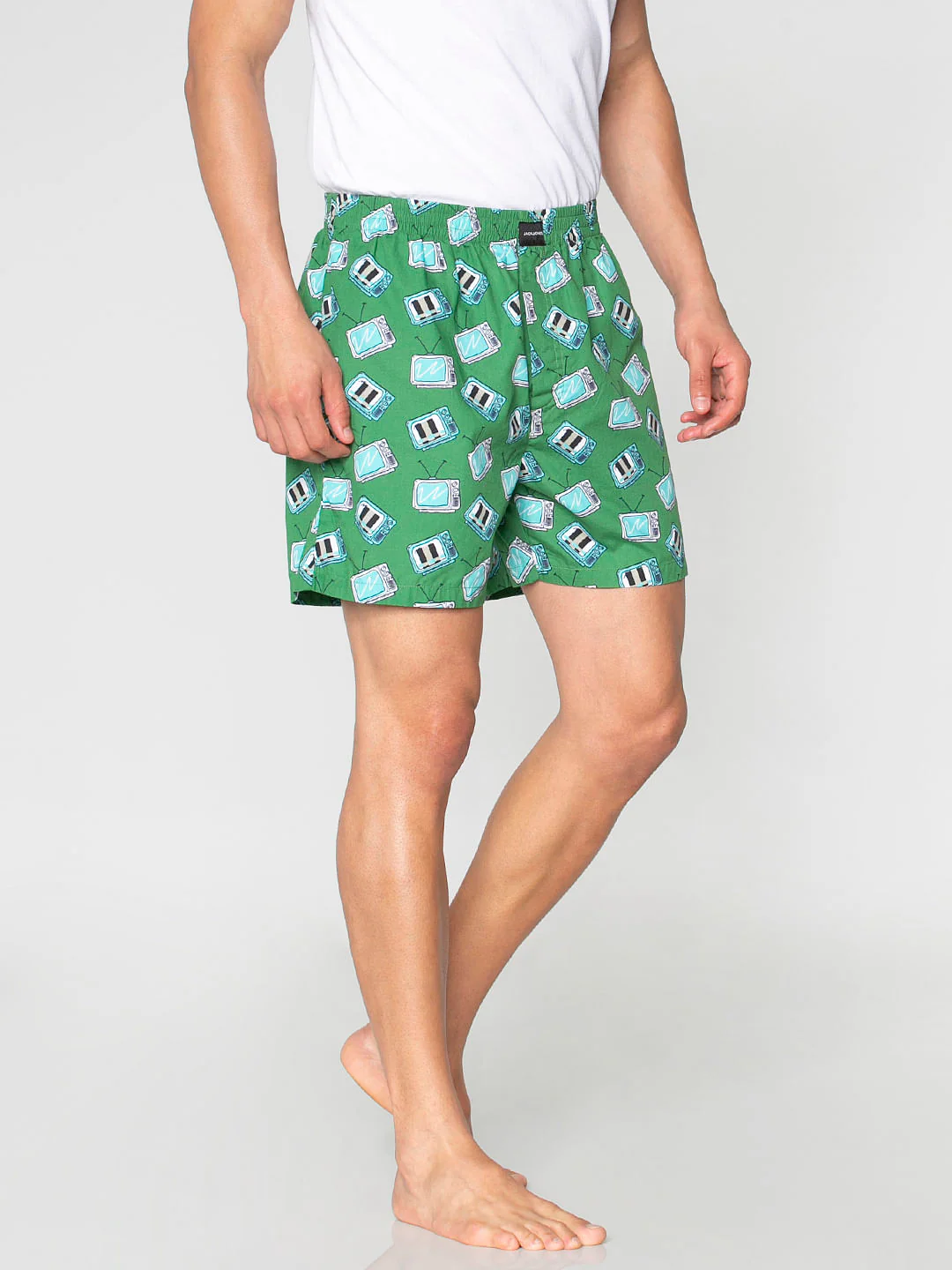 Green All Over Television Graphic Print Boxers - Image 4