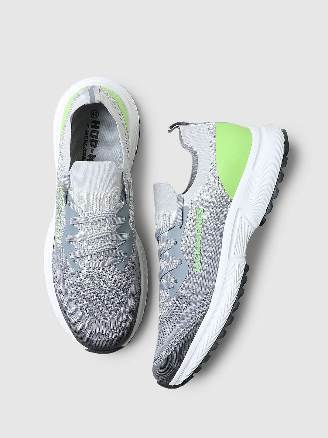 Grey Logo Print Sneakers - Image 2