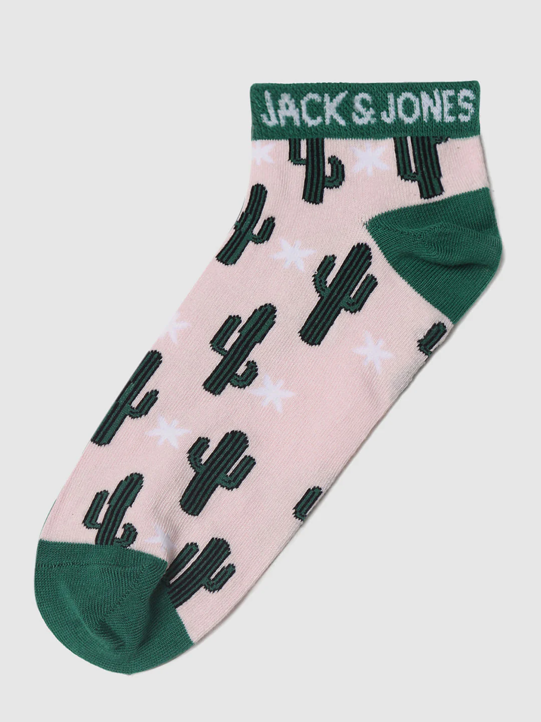 Pink Cactus Print Ankle Length Socks - Image 2