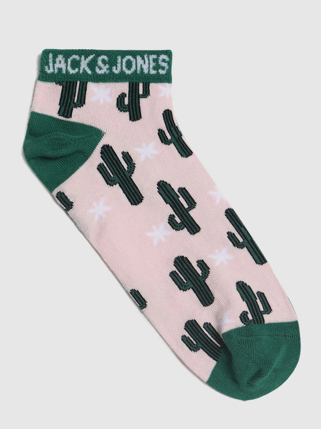 Pink Cactus Print Ankle Length Socks - Image 3