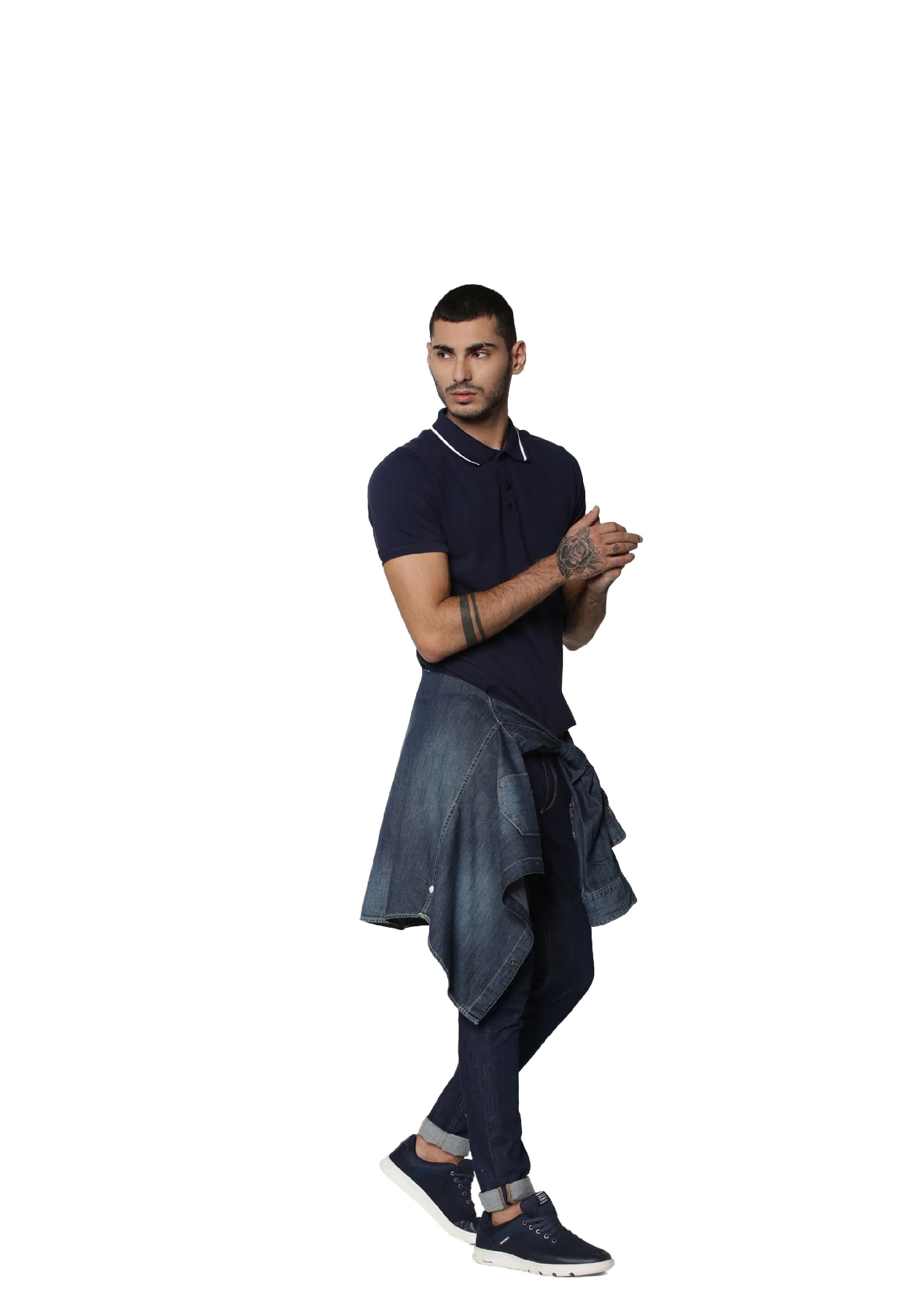 Navy Cotton Cool Max Polo - Image 3