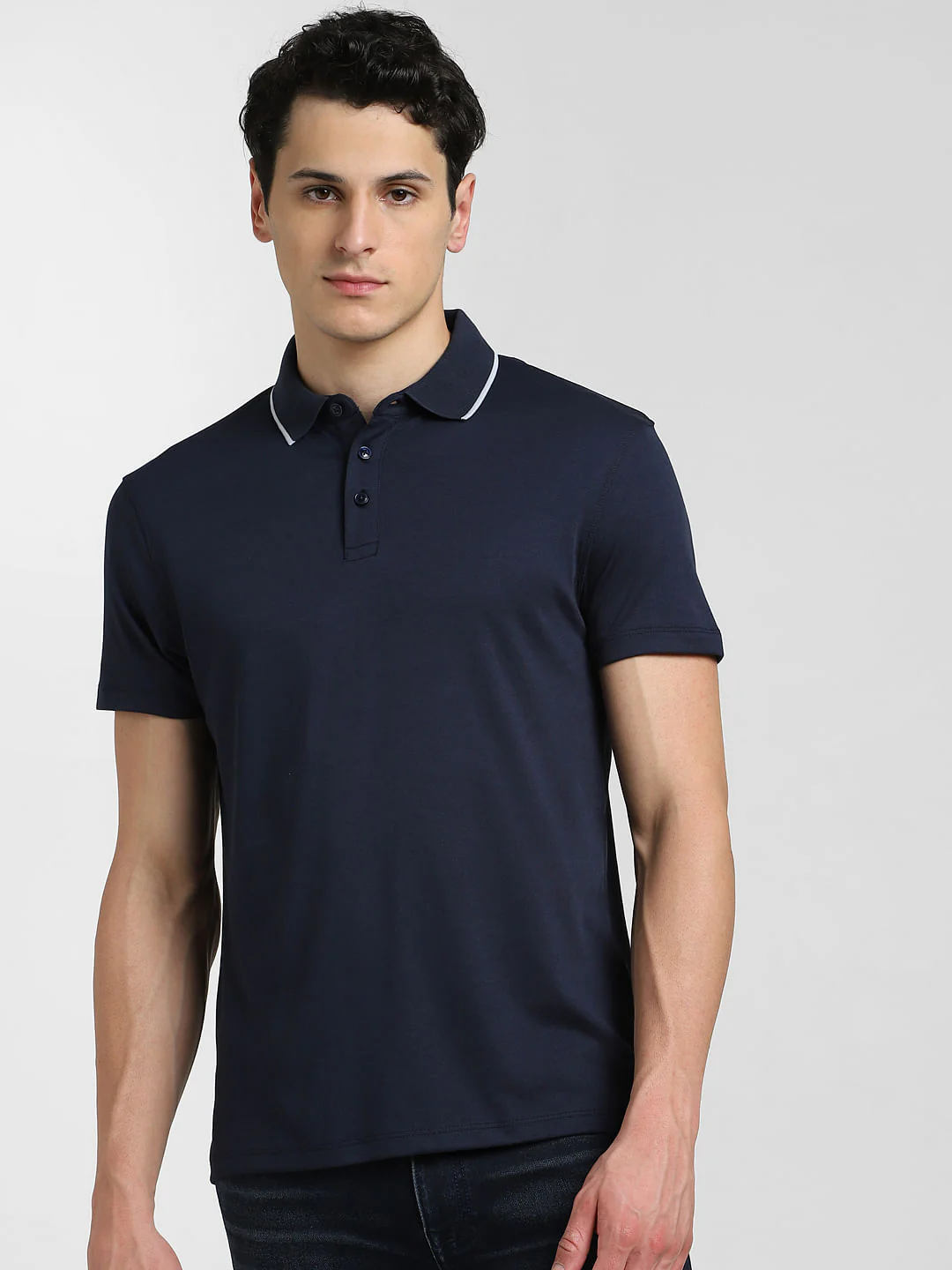 Navy Cotton Cool Max Polo - Image 9