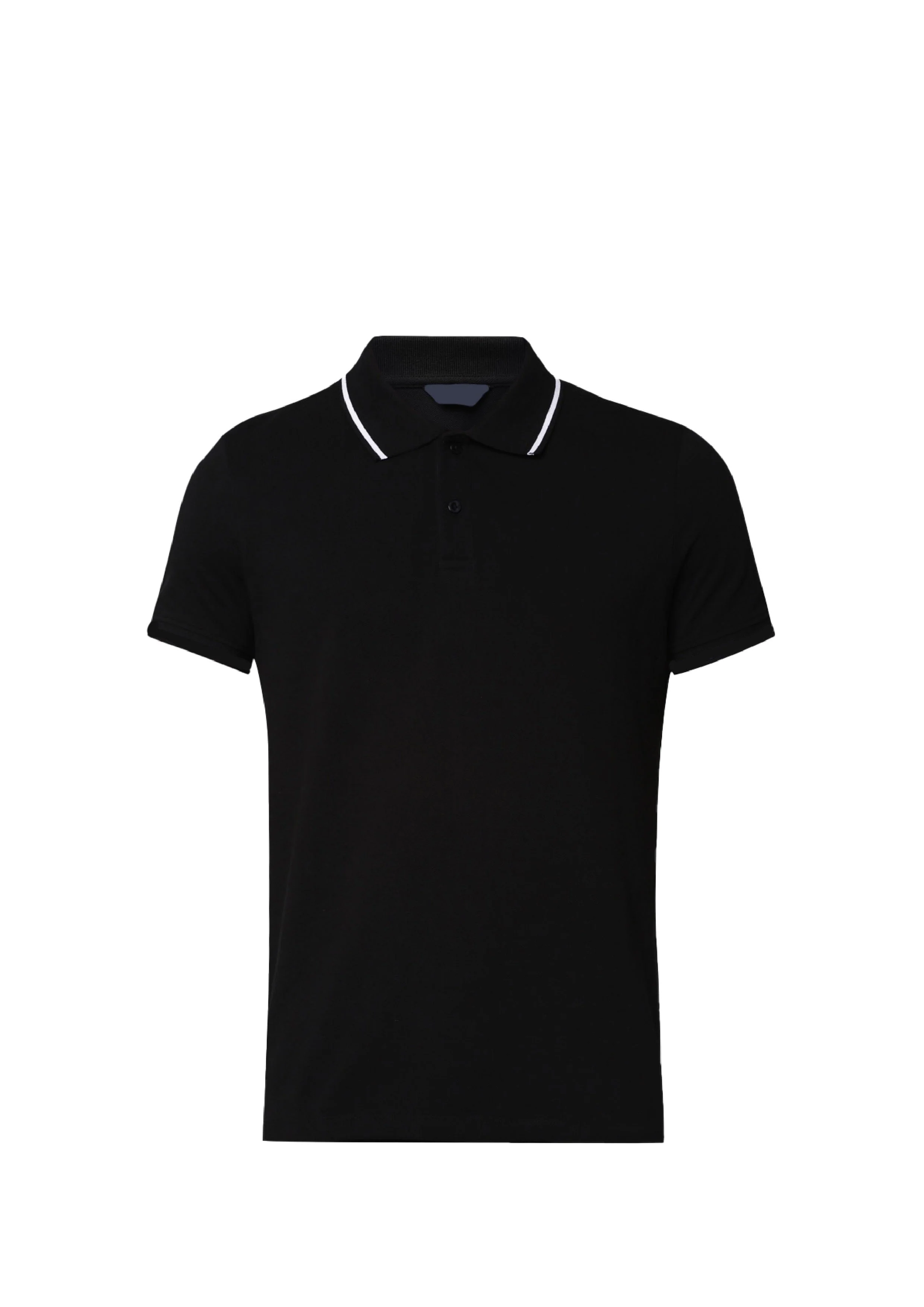 Black Contrast Tipping Cool Max Polo - Image 7